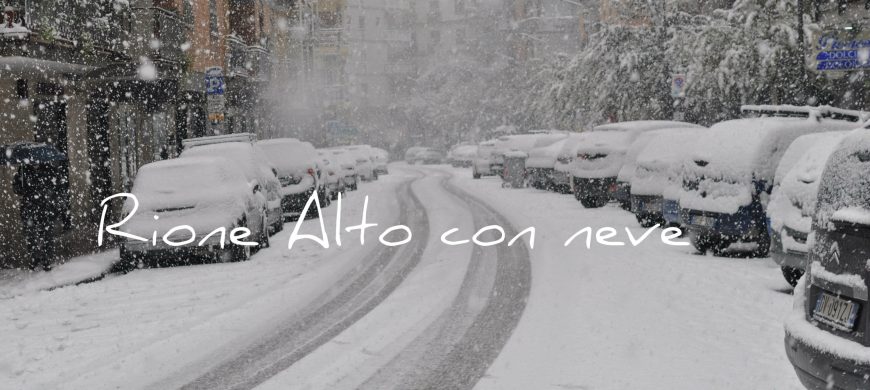 foto con raffigutato neve in Via Onofri Fragnito_Napoli